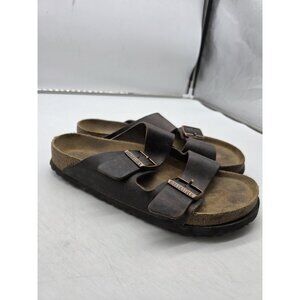 Birkenstock Arizona Sandals Shoes Mens Size 40 Leather Cork Slip On Comfort